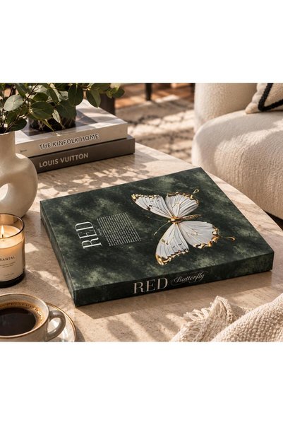 METE MUM Decorative Book Boxed Candle Holder Stand, Book with Hollow Storage Box, Modern Home and Office Decoration Object