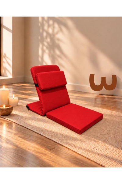 NareSpor Scaun de meditație cu spătar căptușit XL pentru yoga, respirabil, di...