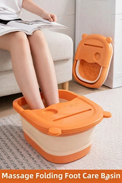 CANSU ODABAS CO Foldable Foot Care Pedicure Basin with Massage