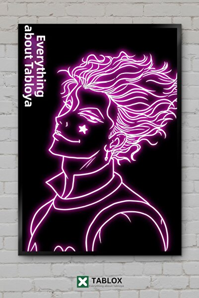 tablomaxtbx Hisoka Hunter X Neon Anime Manga Personaj Tablou decorativ înrăma...
