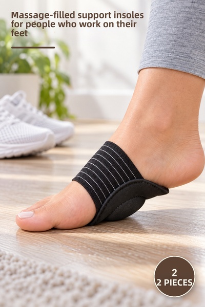 Yenilig 2 Pieces of Anti-Stress Foot Insoles – Massage-Enhancing Gap-Filling ...
