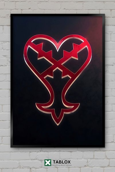 tablomaxtbx Heartless Kalpsiz Kingdom Hearts Φανταστική Αφίσα με Κορνίζα Διακ...