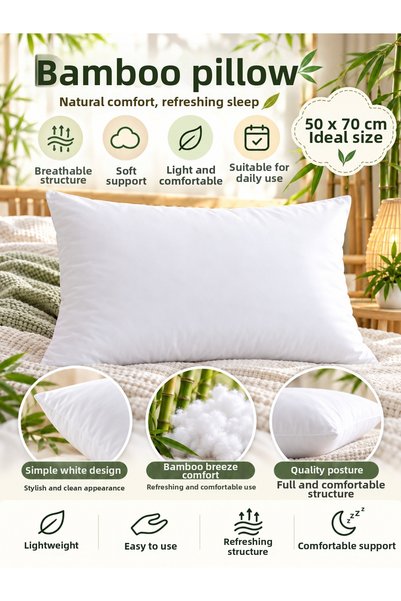 BERRY CONCEPT White bamboo pillow 50x70 cm