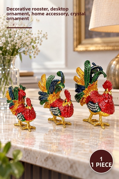 Yenilig 1 Piece of Stone Chicken Set of 3 – Decorative Figurine, Desktop Orna...