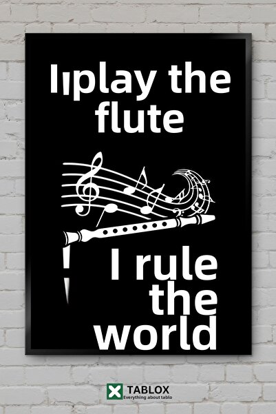 tablomaxtbx Flutes Flutes Music Instrument Art Poster Wall Decor Framed Decor...