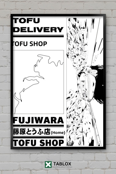 tablomaxtbx Initial D Fujiwara Tofu Delivery Anime Character Frame Appearance...