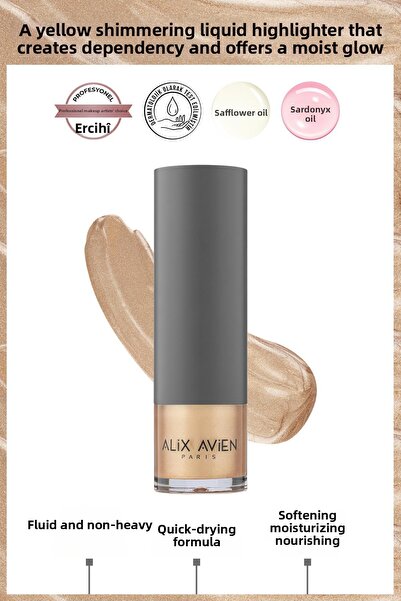 Alix Avien Yellow Liquid Illuminating Liquid Highlighter 102 - 30 ml for Face...