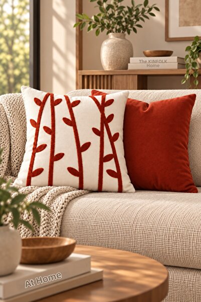 Modamina Punch Embroidered 2-Piece Throw Pillow Cover Set |   Zippered 42X42 ...