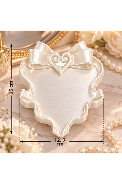 Victoria&Co Decorative Heart-Shaped Bow Jewelry and Gem Box – Stylish Gift Box