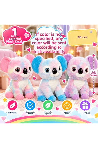 TRUST STORE 30 cm Colorful Plush Koala Soft Cute and Colorful Children's Toy