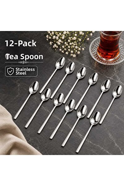 12-Piece Teaspoon Set Stainless Steel Luxury Simple Design