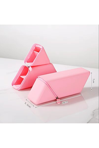 BABUN Silicone Triangle Easy Clean Erasable Double Compartment Large Capacity...