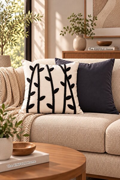 Modamina Punch Embroidered 2-Piece Throw Pillow Cover Set |   Zippered 42X42 ...