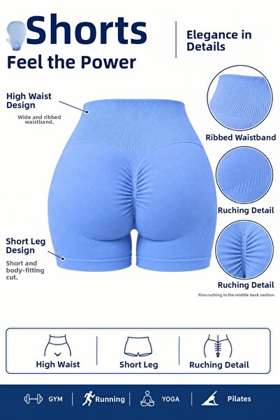 JOLT Women's High Waist Scrunch Butt Lifting Short Shorts Leggings Push up Fitness Sports Leggings