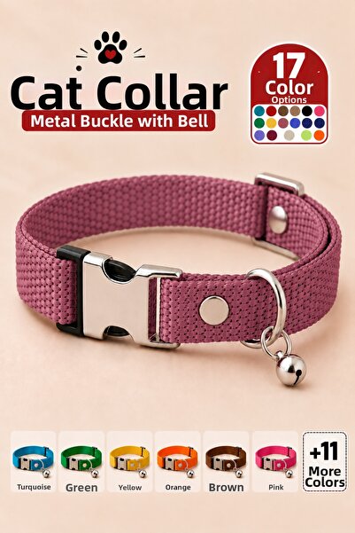 Pompiti Cat Collar Adjustable Sound Rattle Collar Pale Pink