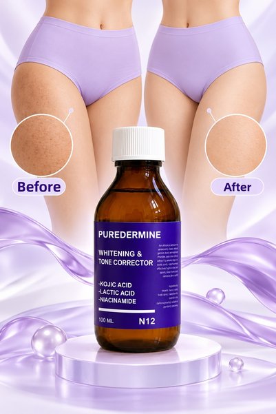 Puredermine Triple Effect Kojic Acid, Lactic Acid, Niacinamide & Powerful Formula Against Dark Appearance on Armpits, Bikini Area, Knees and Elbows