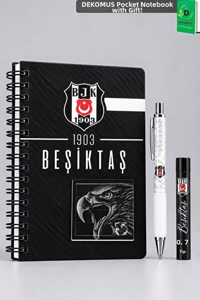 Beşiktaş Σημειωματάριο A5 με άδεια για χρήση, ειδικής σχεδίασης, με φιγούρες ...