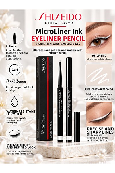Shiseido Microliner Ink 05 White 0.08 g – Long-Lasting and Waterproof Micro T...