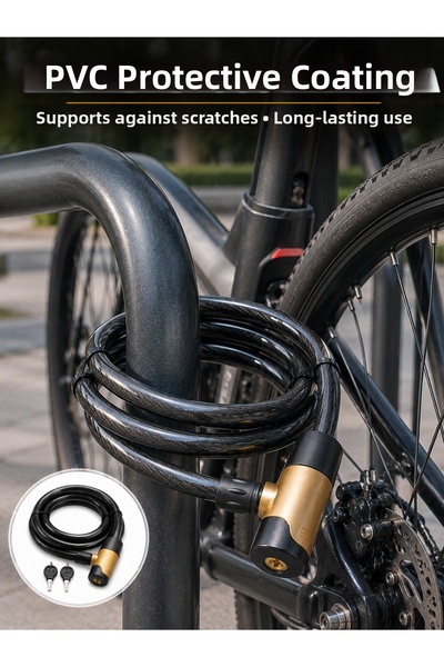 Lisinya Thick Pvc Coated Steel Wire Rope Lock Practical and Secure for Daily Use