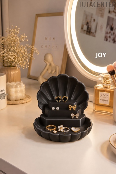 TUTACENTER Seashell Design Jewelry Stand Jewelry Organizer Earring Necklace R...