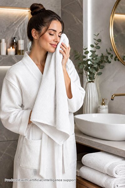 Elif Mira 2 Piece Soldier Bath Towel Set 70X140 + 50X90 cm Atlas