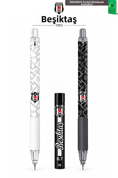 Beşiktaş Licensed Wise Tip Pen 0.7 mm and Tip Set with Dekomus Pocket Noteboo...