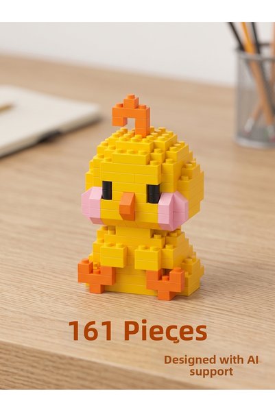 Generic Brand Bricks Mini Building Blocks Cute Chick 161 Pieces - 3D Hobby Figure Model Kit