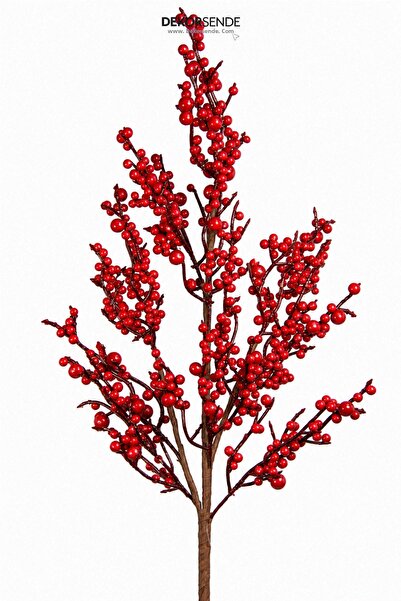 Dekorsende Christmas Ornament Beads Berry Branch Red 72 cm