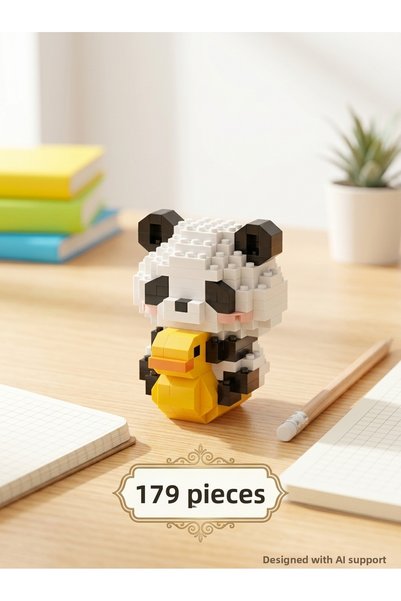 Generic Brand Bricks Mini Building Blocks Duck and Panda 179 Pieces - 3D Hobby Figure Model Kit
