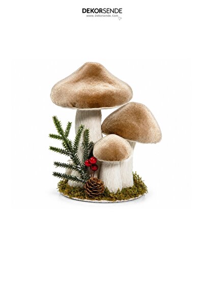 Dekorsende Ornament mic decorativ de Anul Nou, 3 piese, cu figurină ciupercă ...