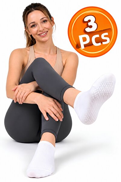 Jusmart 3 bucăți de talpă din silicon anti-alunecare din bumbac pentru femei ...