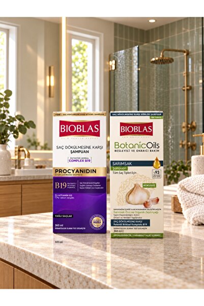 Bioblas مجموعة شامبو ضد تساقط الشعر مكونة من قطعتين 2 × 360 مل |   بروسيانيدي...
