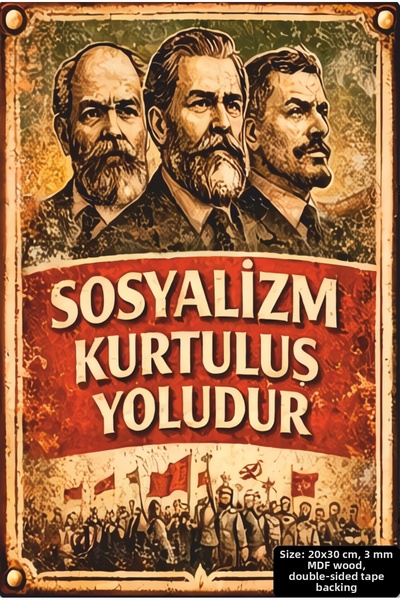 Hayat Poster Liberation Socialism Marxism Political Left Socialist Mdf Painti...