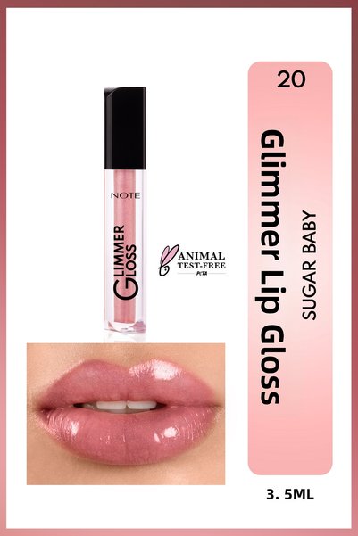NOTE Glimmer Gloss Shimmering Moisturizing Lip Gloss - 20 Sugar Baby