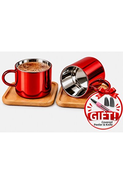 Aşkana yuvanıza aşkla... Mirrored Borosilicate Glass Turkish Coffee Cup Set, ...