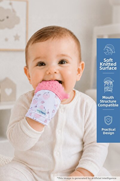 Babyjem Teether Glove Hedgehog 612 Pink