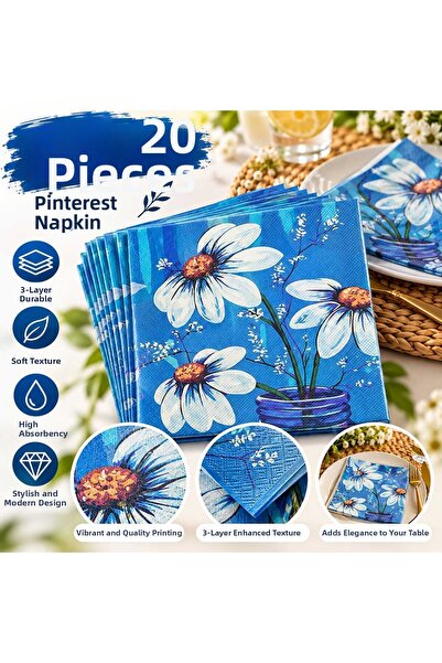 LOVYCO Double Layer Presentation Napkins - Vintage Pinterest Aesthetic, Prese...