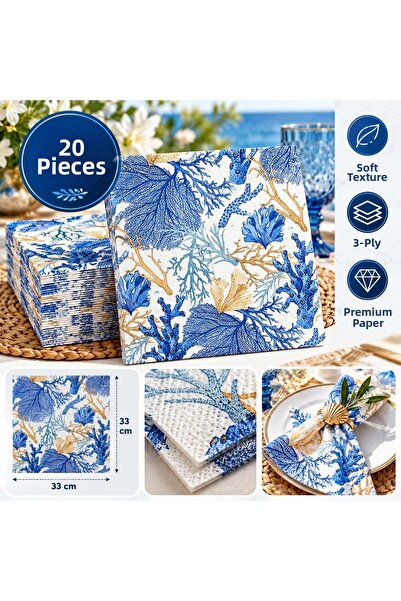 LOVYCO Double Layer Presentation Napkins - Vintage Pinterest Aesthetic, Prese...