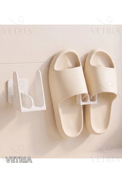 vetria حامل نعال لاصق يثبت على الحائط - حامل نعال للحمام والمدخل بدون ثقب