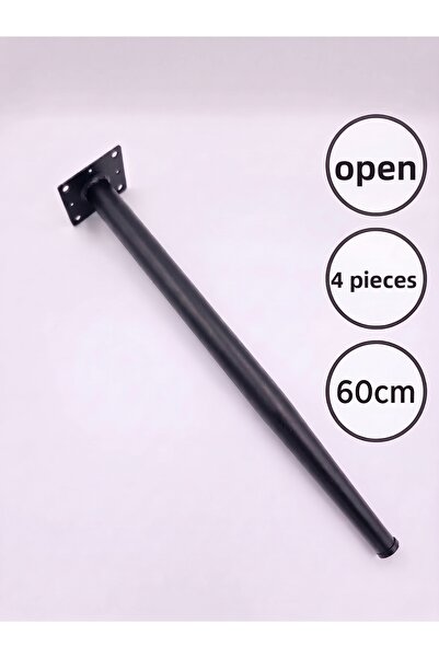 DEMONTEPARK 4 bucăți - picioare metalice conice în unghi - 60 cm - Culoare ne...