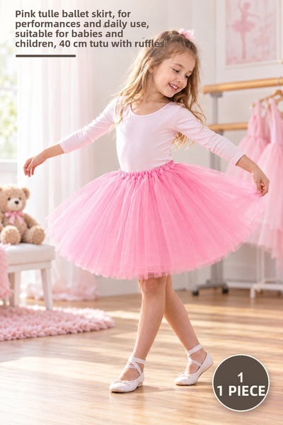 Yenilig 1 Piece Tutu Skirt – Pink Tulle Ballet Skirt, for Performances and Da...