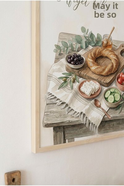 huhuli Simit & Breakfast Table Wooden Framed Mdf Kitchen Table Huhu3224 - Single Table Natural Wood Frame