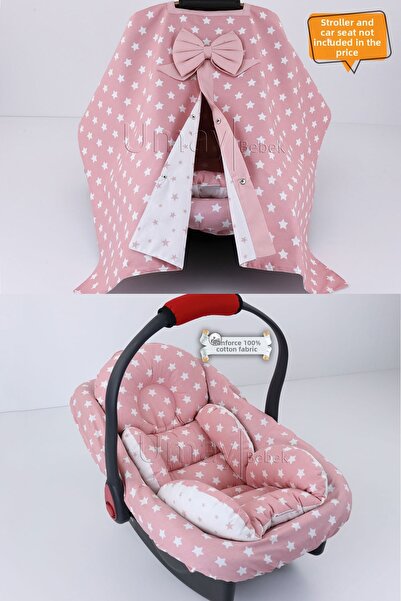 Umaybebek 3 Piece - Stroller Cover, Stroller Cushion with Waist Support, Stro...