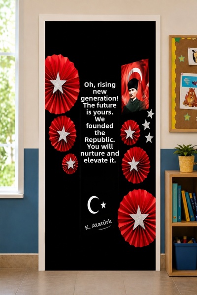 PROMISEBACKDROP2 Ελαστικά καλύμματα πόρτας για σχολικές τάξεις, Εορτασμός της...