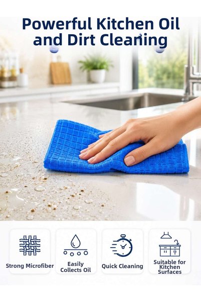 Generic Brand Ultra Absorbent Microfiber Cloth Glass Mirror Kitchen Bathroom ...