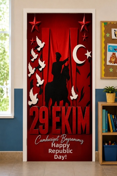 PROMISEBACKDROP2 Ελαστικά καλύμματα πόρτας για σχολικές τάξεις, Εορτασμός της...