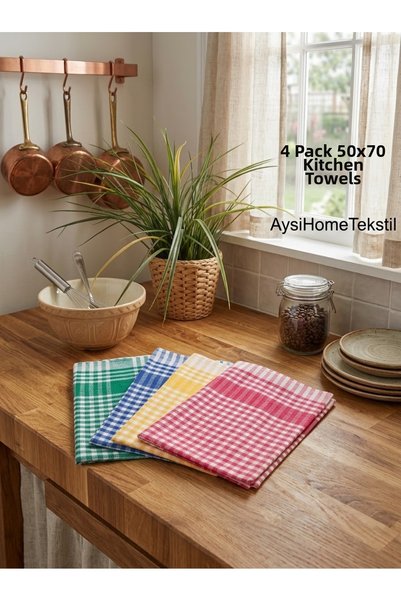 AYSİ HOME TEKSTİL Drying Clothes 100% Cotton 4-Pack Premium Quality