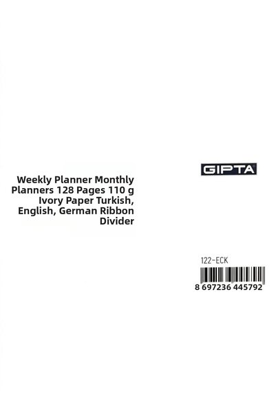 Gıpta 2027 20X28 مفكرة أسبوعية بغلاف صلب مخيط بالخيط 122-ECK