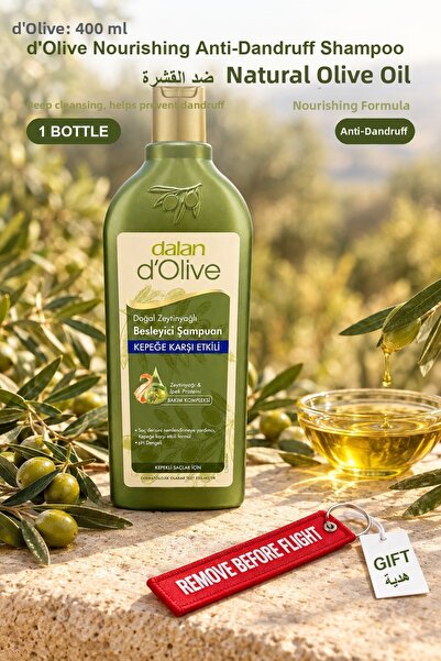 Dalan D'Olive Nourishing Anti-Dandruff Shampoo 400 ml X 1 Bottle
