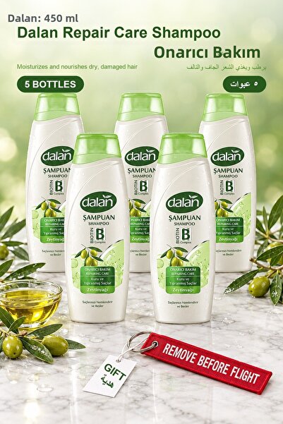 Dalan Repair Care Shampoo 450 ml X 5 Bottles